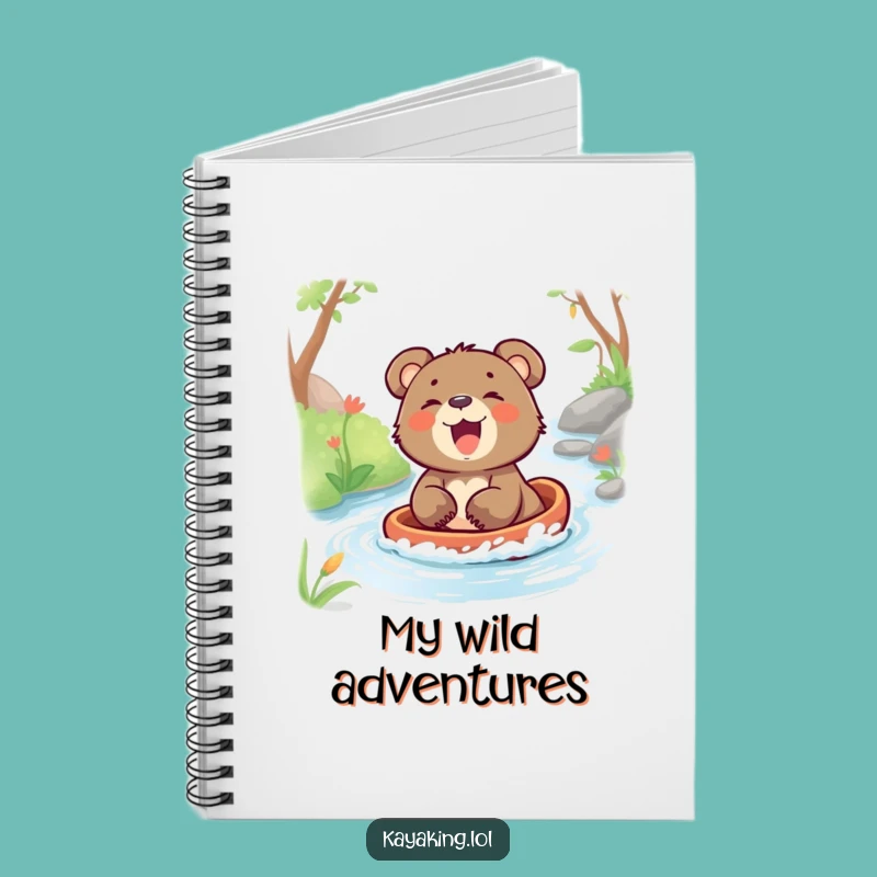 Funny Bear Cub Stream Notebook: Journal Your Adventures, Funny Gift