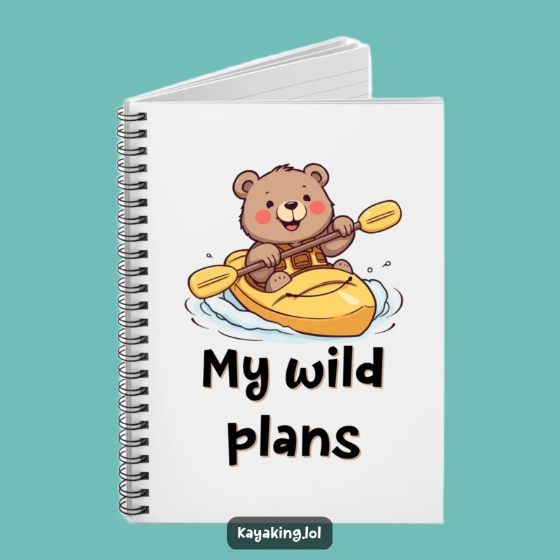 Funny Bear Kayak Notebook Journal for Brave Ideas