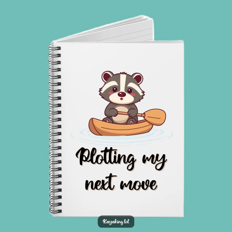 Funny Brave Badger Notebook: Plan Your Adventures with Kayak Humor