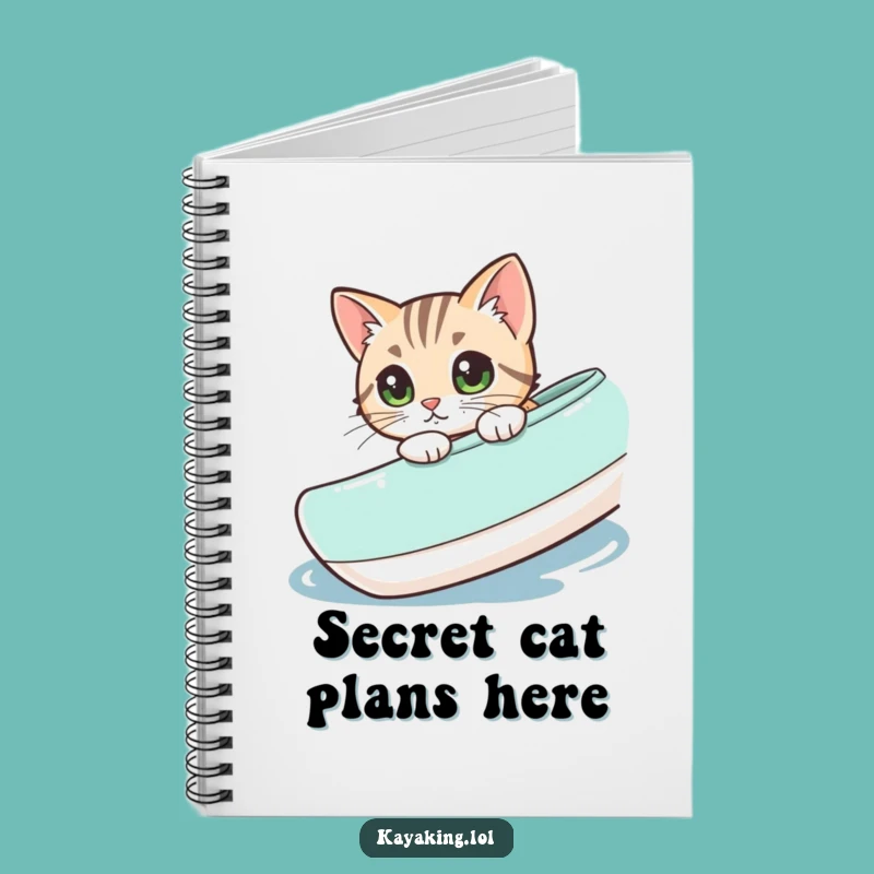 Funny Cat Kayak Notebook: Curious Kitty Ideas, Wonderful Funny Gift!