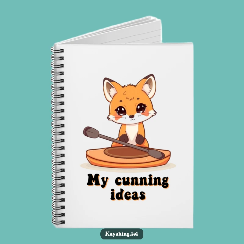 Funny Fox Kayaking Notebook - Jot Down Your Discoveries!