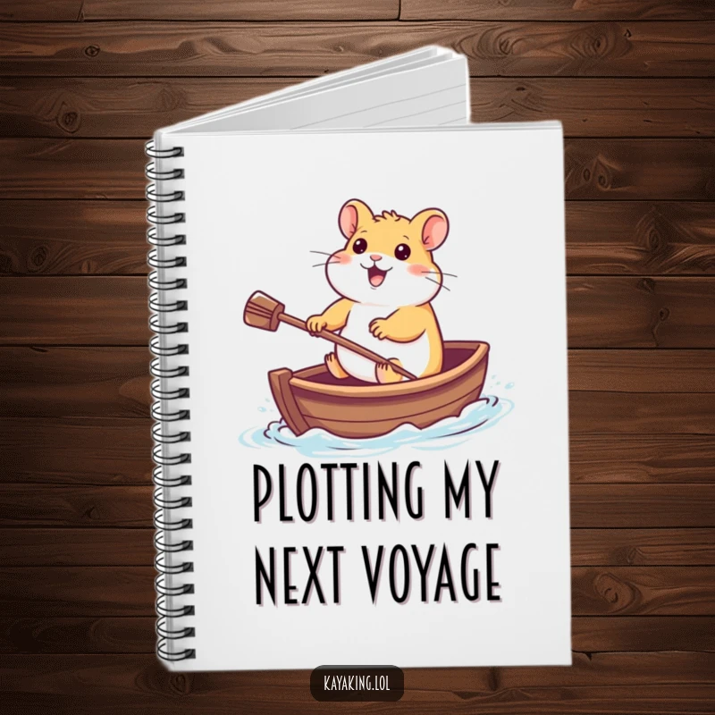 Funny Notebook: A cheerful hamster paddling a tiny boat, inspiring creative thoughts and humorous note-taking.