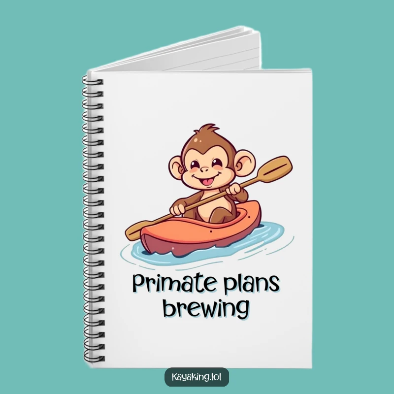 Funny Monkey Kayak Notebook: Jot Down Adventures with this Playful Monkey, an Excellent Funny Gift!