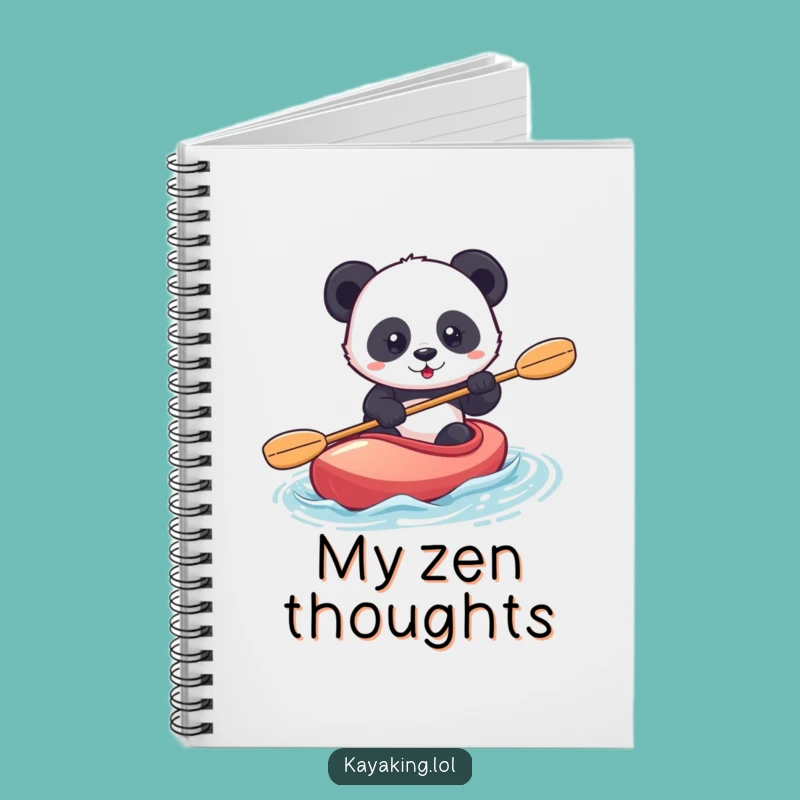 Funny Panda Kayaking Notebook: Confident Rider, Journal Your Goals, Inspiring Funny Gift