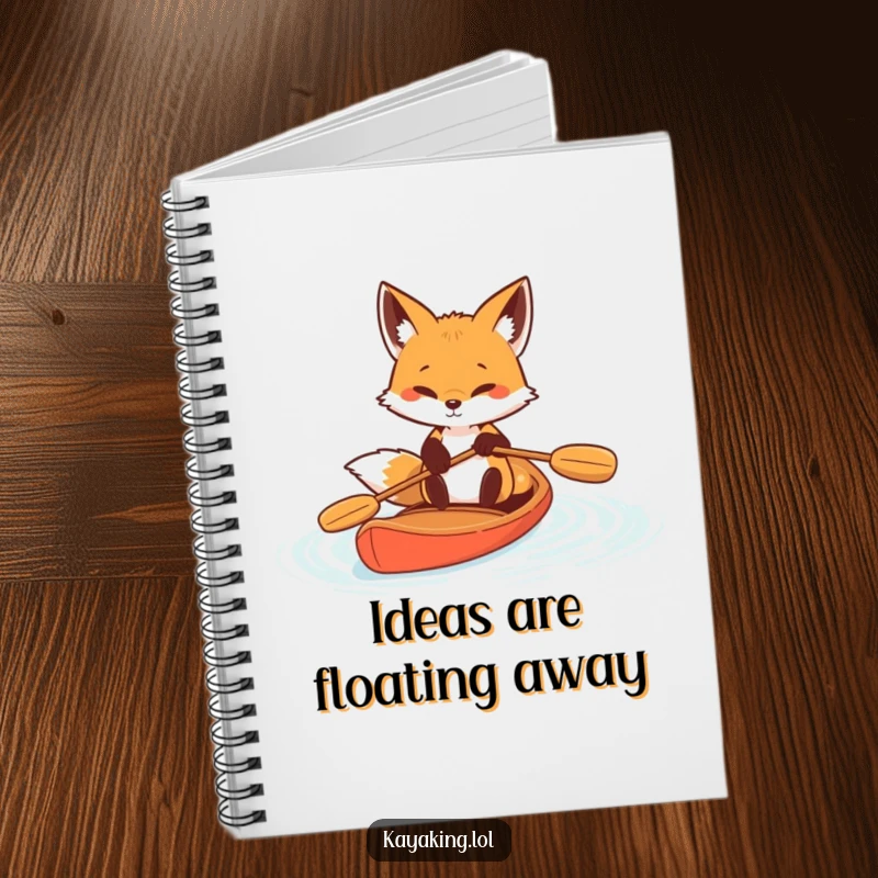 Funny Determined Fox Paddle Notebook: A determined fox paddling, perfect for funny notes and goals.