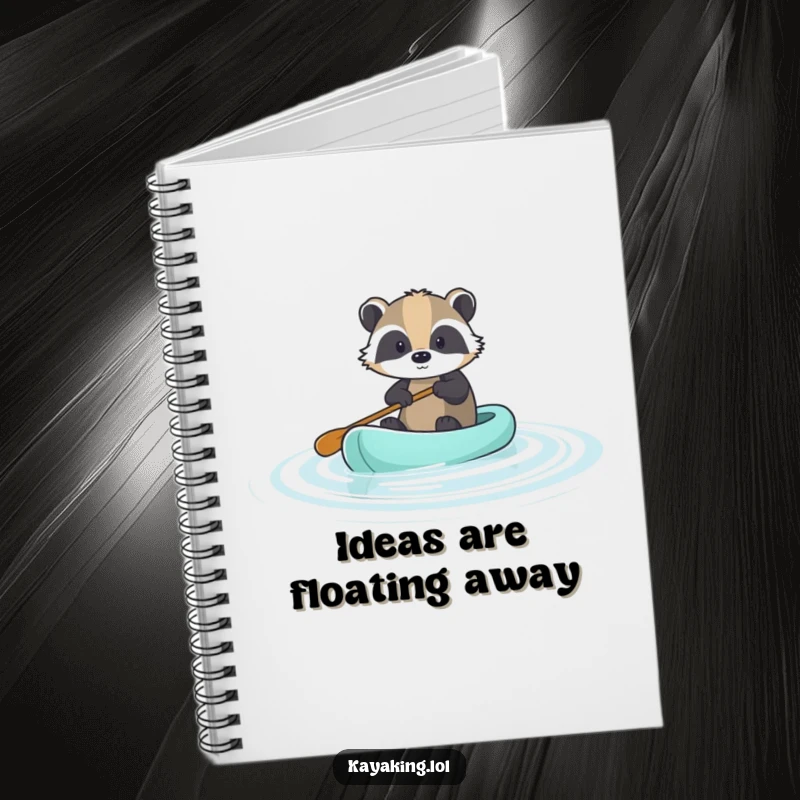 Funny Brave Badger Paddle Notebook: A brave badger paddling calmly, great for funny notes and plans.