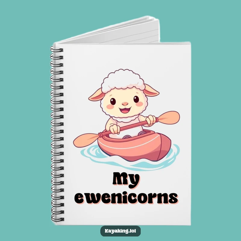 Funny Sheep Kayak Notebook: Journal Your Adventures, Funny Gift