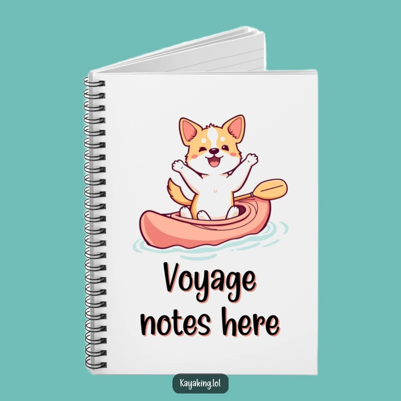 Funny Dancing Dog Kayak Notebook: Jot Down Your Adventures