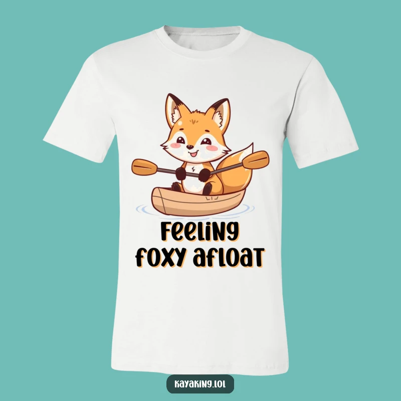 Funny Fox Kayak T-Shirt: Sparkling Paddler Fun Tee Gift
