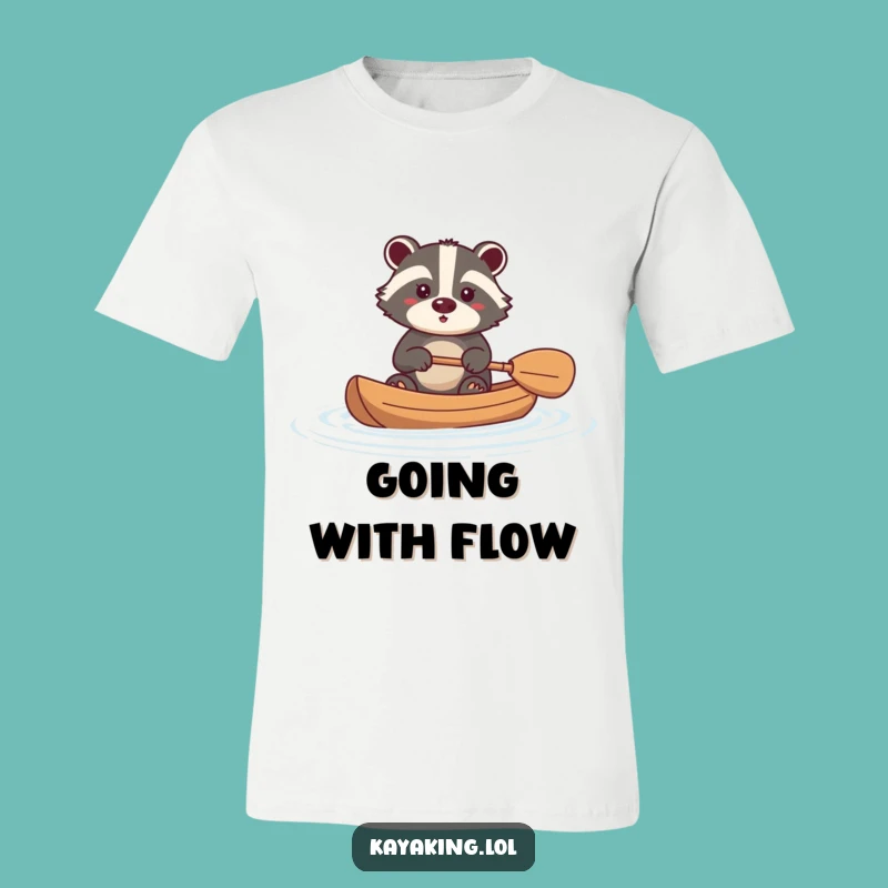 Funny Brave Badger T-Shirt: Kayaking Spirit Apparel - Ideal Funny Gift