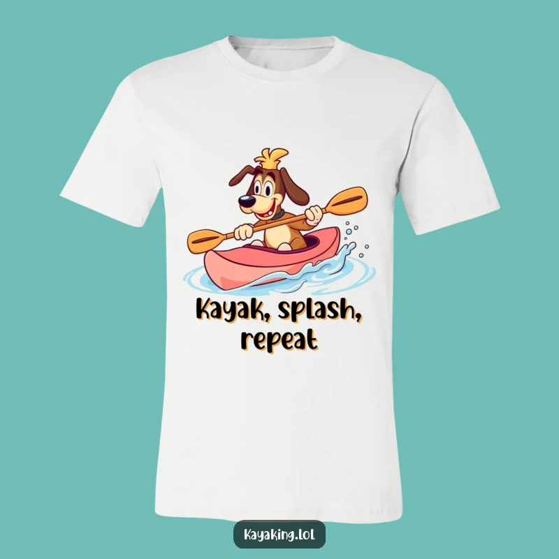 Funny Dog Kayak Splash Tee: Wear Your Love for Water Adventures