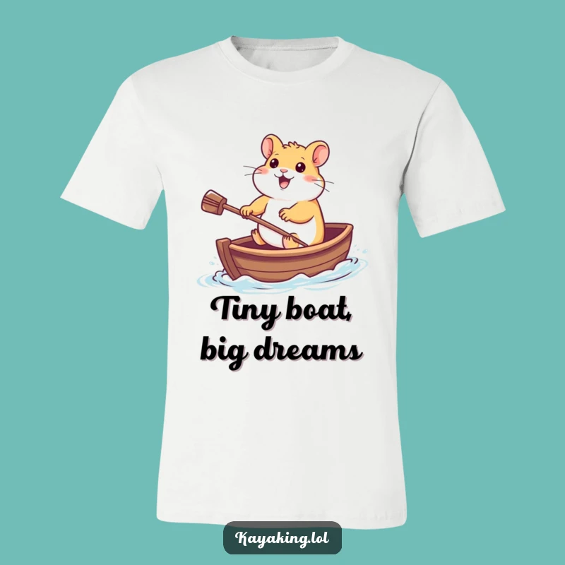 Funny Hamster Boat Race T-Shirt: Cheerful Rodent Paddling Adventure Tee, Great Gift!