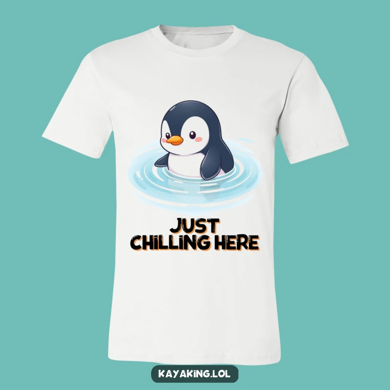 Funny Penguin Glide T-Shirt: Wear Your Curiosity with this Cool Character Tee, a Great Funny Gift!
