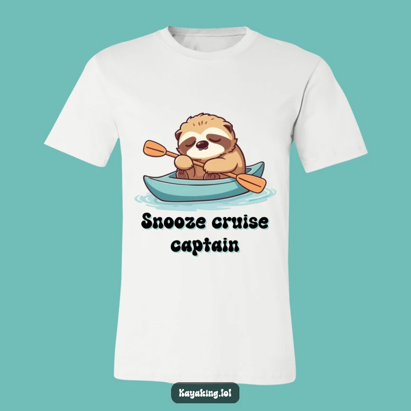 Funny Sloth Kayak T-Shirt: Embrace Leisure with Comedic Style