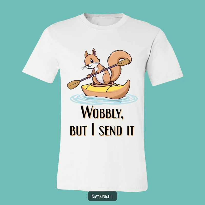 Funny Squirrel Kayak T-Shirt: Hilarious Animal Tee, Perfect for Outdoor Laughs