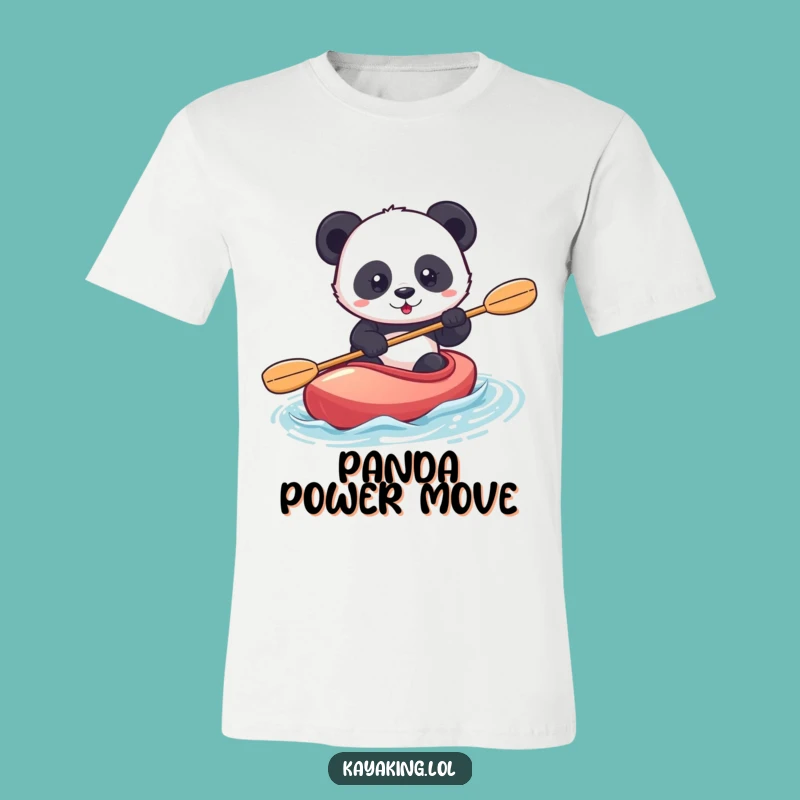 Funny Panda Kayaking T-Shirt: Confident Rider, Bold & Comfy Funny Gift