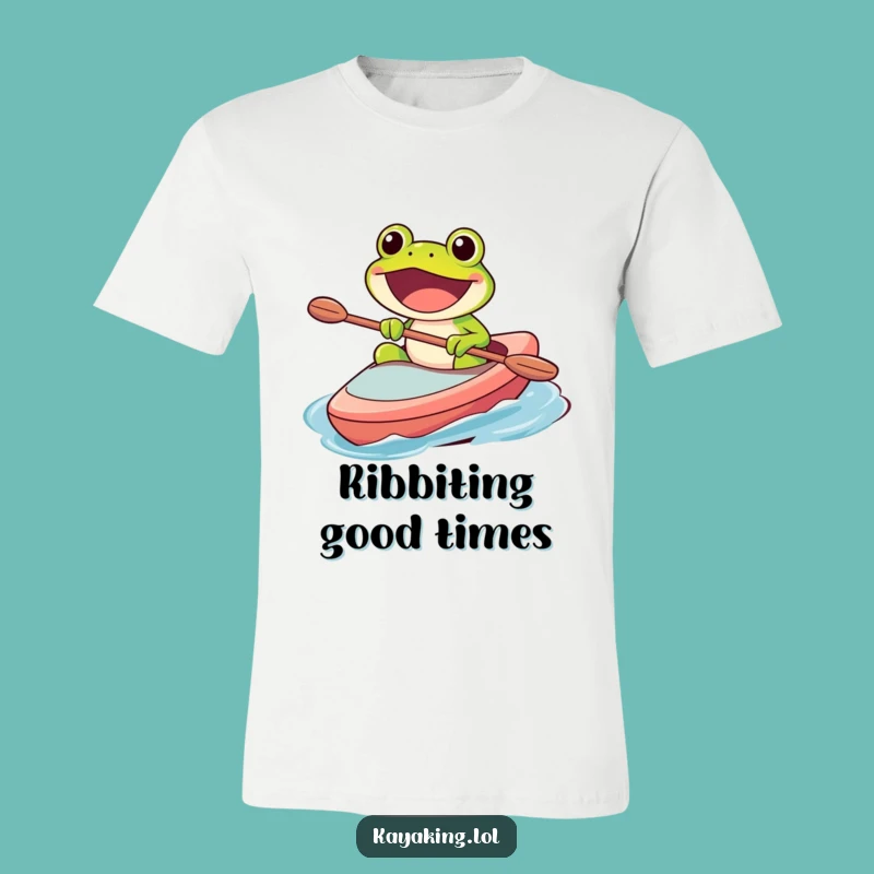 Funny Frog Kayak T-Shirt: Happy Character, Hilarious Gift for Outdoor Lovers