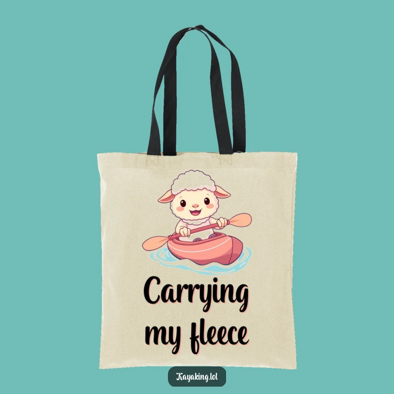Funny Sheep Kayak Tote Bag: Outdoor Fun, Perfect Funny Gift