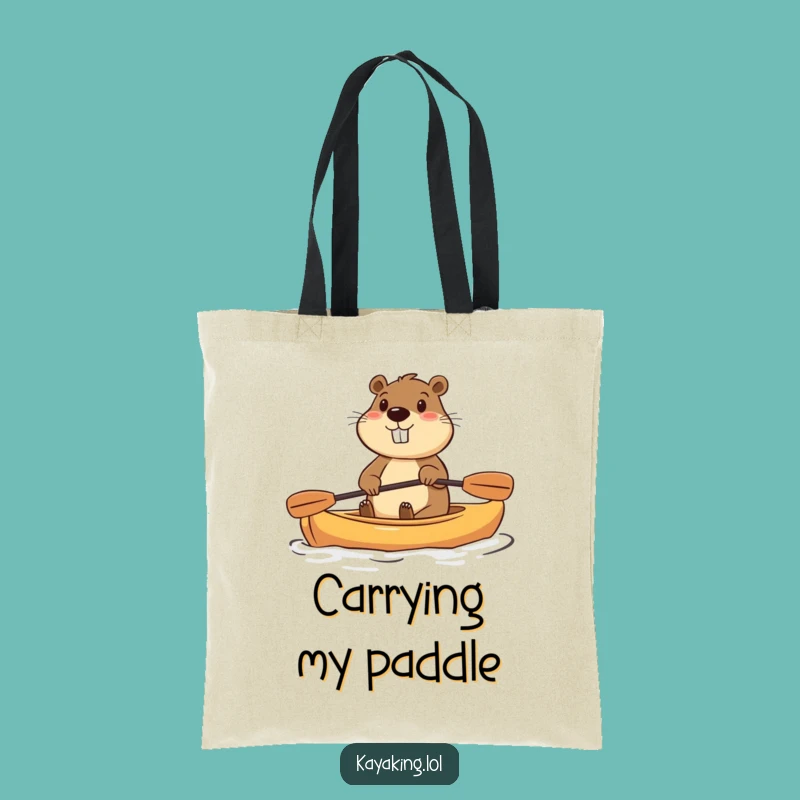 Funny Beaver Kayak Tote Bag: Carry Your Enthusiasm With Style