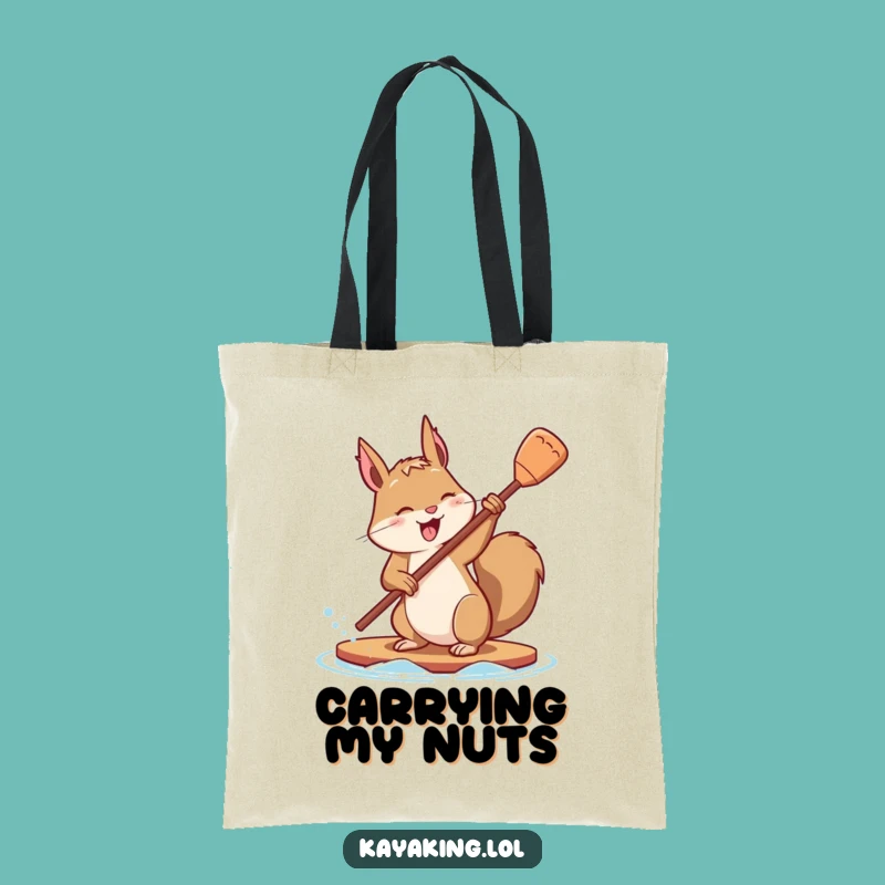 Funny Squirrel Paddle Tote Bag: Determined Style, Perfect Funny Gift