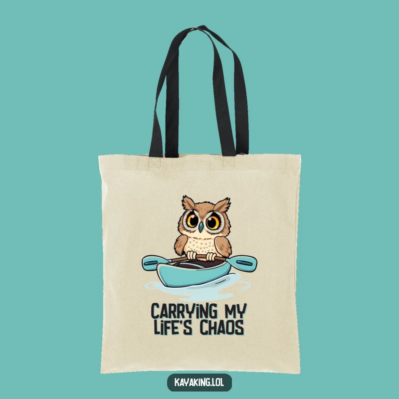 Funny Startled Owl Tote Bag: Hilarious Kayak Accessory for Everyday Errands