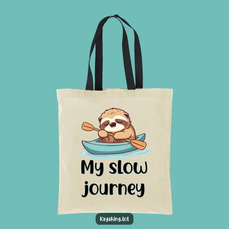 Funny Sloth Kayak Tote Bag: Carry Your Essentials at a Relaxed Pace